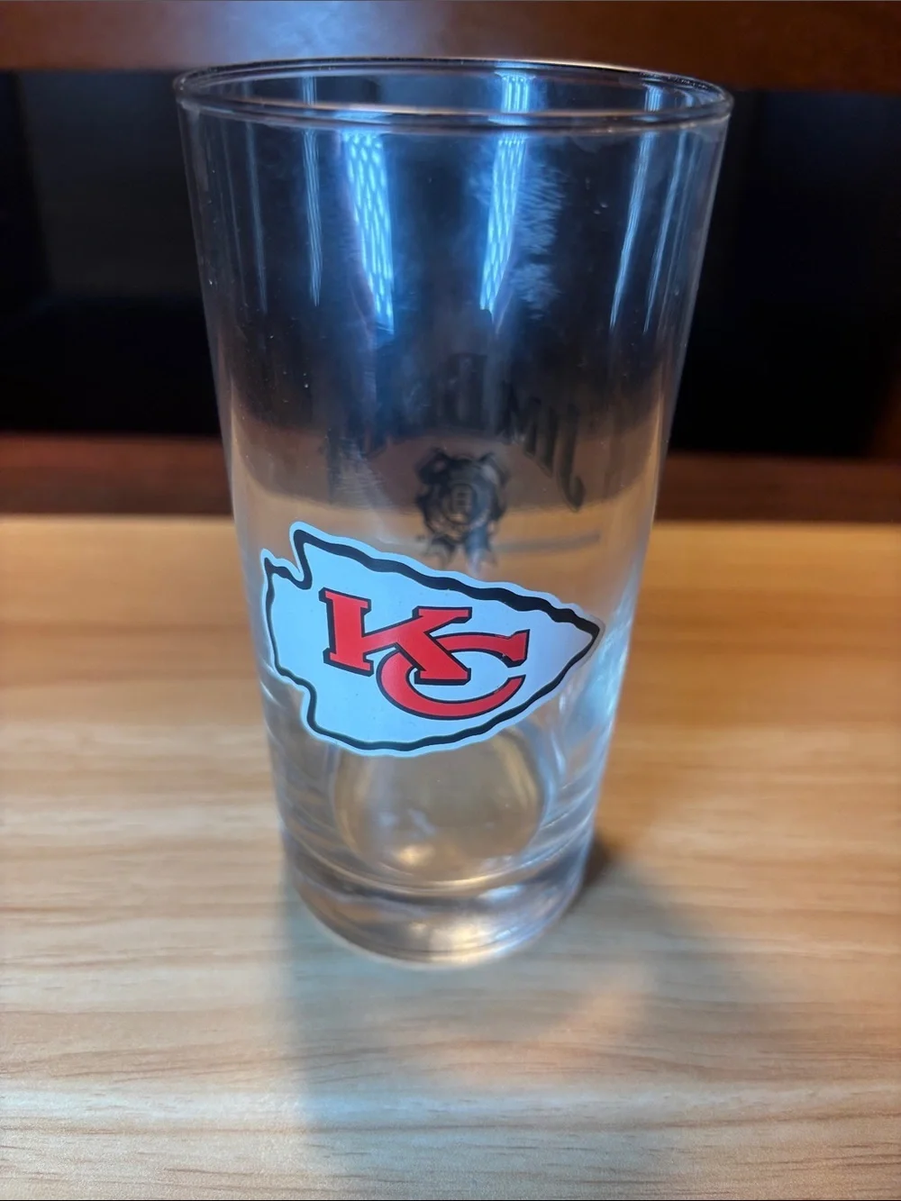 Kansas City Chiefs Jim Beam Glass - Red & White